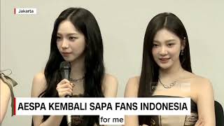 aespa cnn Indonesia interview [upl. by Teloiv]