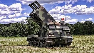 M270A1 Multiple Launch Rocket System MLRS • Shoot amp Scoot [upl. by Dulcine]