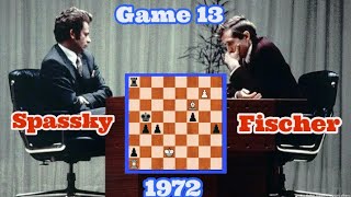 Boris Spassky vs Bobby Fischer  World Championship Match 1972 rd 13 chess [upl. by Tiernan]