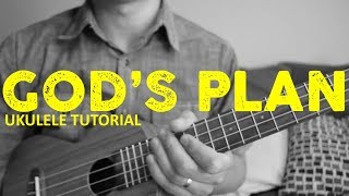 Drake  Gods Plan EASY Ukulele Tutorial  Chords  How To Play [upl. by Evita]