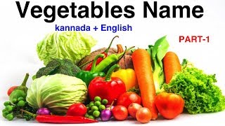 Vegetables Name Kannada amp Englishlanguage Both  with Pictures [upl. by Evol]