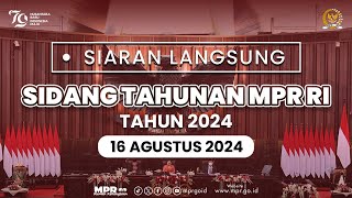 Sidang Tahunan MPR RI dan Sidang Bersama DPR RI  DPD RI Tahun 2024 [upl. by Ardnaiek]