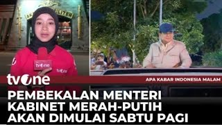 PEMBEKALAN MENTERI KABINET MERAH  PUTIH AKAN DIMULAI SABTU PAGI [upl. by Engamrahc482]