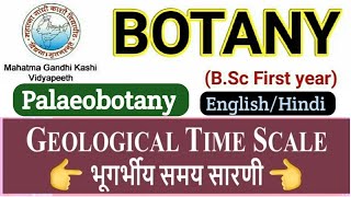 Geological Time Scale in HindiGeological Time Scale BSc 1st year Botany 3rd Paper Plant Evolution [upl. by Kilmarx]