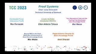 Proof Systems TCC 2023 [upl. by Gina]