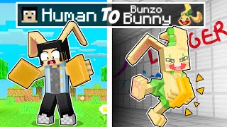 From Human to BUNZO BUNNY in Minecraft [upl. by Htebazila]