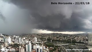 Câmeras registram chuva em Belo Horizonte  MG  220318 [upl. by Inajar]