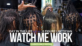 6 Figure Loctician DITL  Watch Me Work  InDepth Client Details  Loc Repairs [upl. by Palmira]