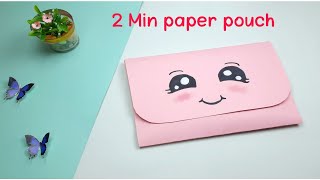 how to make paper pouch without zip  diy paper pouch very easy  paper pouch [upl. by Alset]