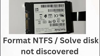 howto format disk to NTFS  Solve  New disk not discoverable [upl. by Ruhtracm]