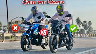 Pulsar N160 Vs Gixxer 150 Drag Race 🔥 Bajaj Vs Suzuki what a result [upl. by Aihsenot]