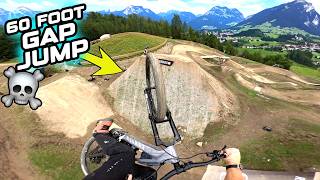 RIDING HUGE 60 FOOT GAP JUMPS ON MY E BIKE  FULL SPEED CRAZINESS [upl. by Emmerie]