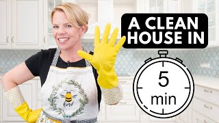 AMAZING 5Minute Speed Cleaning Routine 🧹🧽 🏃‍♀️ [upl. by Marya281]