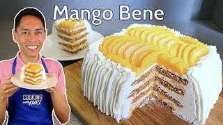 Mary Grace Mango Bene Cashew Meringue Wafers Layered with Mangoes and Cream  Cooking with Kurt [upl. by Ahtnamas39]