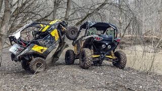 SXS Ravine Ride  Part 1  Polaris RZRs  CanAm Mavericks Trail Riding [upl. by Susie]