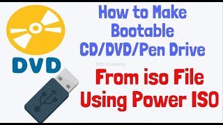 How to Make Bootable DVD From iso File Using Power ISO CDDVD Pen Drive [upl. by Githens]