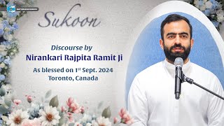 Discourse  Nirankari Rajpita Ji  September 01 2024  Toronto Canada  Sant Nirankari Mission [upl. by Amy]