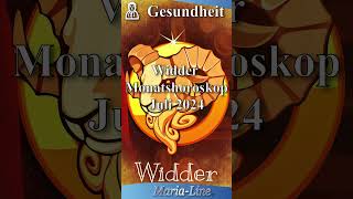 Widder GESUNDHEIT 🩺 Horoskop Juli 2024 [upl. by Aiotal410]