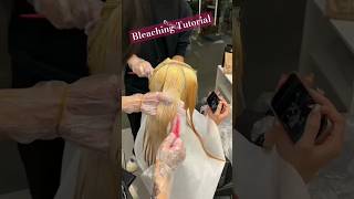 Bleaching in One Shot Beauty 💈 menshairstyling BleachingTutorial mastermenshaircutshair color [upl. by Emirej797]