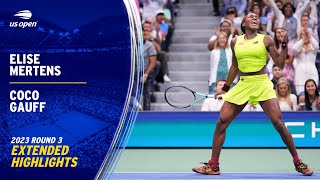 Elise Mertens vs Coco Gauff Extended Highlights  2023 US Open Round 3 [upl. by Fenton]