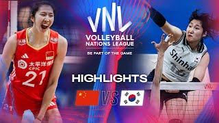 🇨🇳 CHN vs 🇰🇷 KOR  Highlights  Week 1  Womens VNL 2024 [upl. by Ikram483]