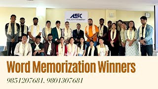 Fastest Word Memorization Winners  18th QC  Arpan Sharma Classes [upl. by Idmann]