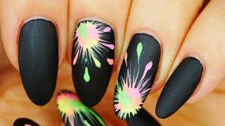 Nail Art Neon Splash [upl. by Enirehtac]