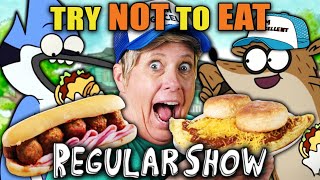 Try Not To Eat  Regular Show UltiMeatum Eggscellent Omelette Death Sandwich  People Vs Food [upl. by Edahc]