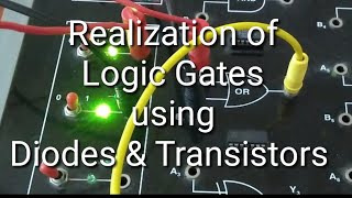 Realization of Logic gates using Diodes amp Transistors [upl. by Norvil]