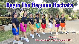 Begin The Beguine Bachata  Line Dance Choreo  shermcintosh2170 CAN💞 [upl. by Melgar]