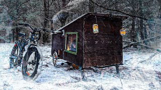 BIKE CAMPER IN EXTREME COLD with my Dog 10°F [upl. by Arakawa852]