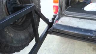 EMS tire carrier kit mounted on my plate bumper [upl. by Sturges]