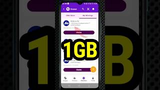 How to get free 1GB data on jio  my jio app se free data Kaise le  shorts viral youtubeshorts [upl. by Spatz]