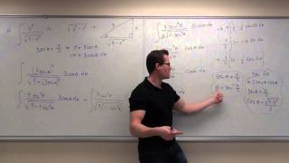 Calculus 2 Lecture 73 Integrals By Trigonometric Substitution [upl. by Furlani]