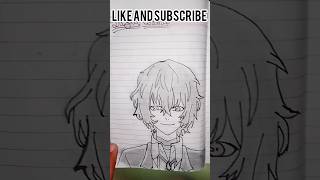 I make Dazai Osamu in my death note drawing anime drawing dazaiosamu bungostraydogs short [upl. by Atsylak239]