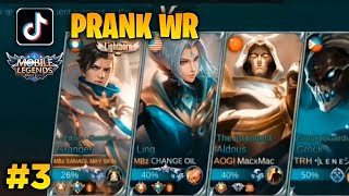 FAKE WINRATE PRANK 3  TikTok ML Compilations  MLBB [upl. by Nraa618]