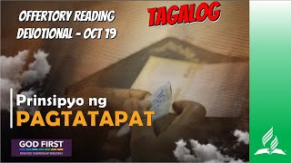 TAGALOG OFFERTORY READING  OCT 19 PRINSIPYO NG PAGTATAPAT [upl. by Sturges]