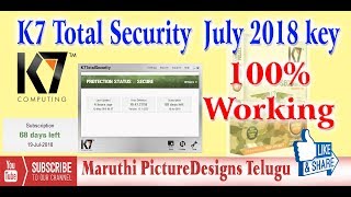 K7 total security 2018 with key valid Key Download Link till may 2021 100 genuine [upl. by Lyudmila]