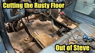 Cutting the Rusty Floorpans Out of Steve [upl. by Noryv301]