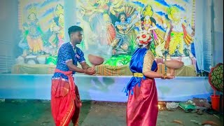 Dhunuchi nach  Arat  durgapuja2024  Pronay Sarker  Chaity  Alti  Dhupti nach [upl. by Odnomra]