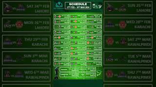 HBL PSL 2024 All Teams Matches Schedule hblpsl2024 hblpsl9 psl pslschedule shortsfeed [upl. by Cindee]