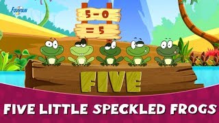 Five Little Speckled Frogs Song With Lyrics  Nursery Rhymes For Babies  English Counting Rhymes [upl. by Odille]