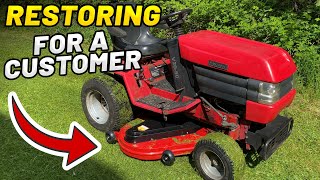 GARDEN TRACTOR DECK RESTORATION FOR A CUSTOMER [upl. by Sherman]