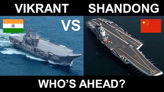 Chinese Type 002 Shandong vs Indias Vikrant  Aircraft Carrier Comparison [upl. by Annait610]