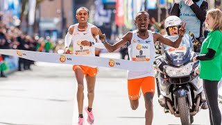 Sprint Finish In Rotterdam Marathon Mens Race [upl. by Keenan741]