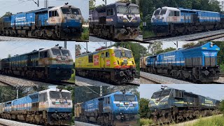 HIGH SPEED TRAINS on Bangalore  Hubballi Line ELECTRIC amp DIESEL 100kmph earlymorning 35 in1 PART 8 [upl. by Htabazile]