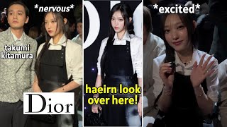 Haerins CHAOTIC time at Dior Fall Fashion Show [upl. by Atinaw]