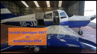 VFR from KortrijkWevelgem EBKT to BredaSeppe EHSE [upl. by Oicirtap]