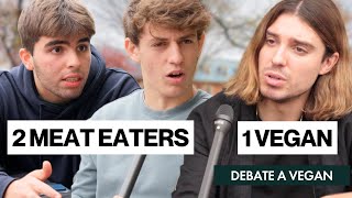 Meat eaters try to convince vegan that what he’s doing is POINTLESS [upl. by Labotsirc385]