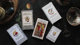 Artisan Tarot  Jacques Vieville Jean Noblet Tarot des Ambiguites The RiderMarseille Tarot [upl. by Arhas]